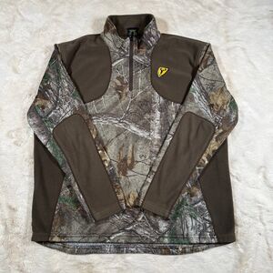 Scent Blocker 1/4 Zip Mens Realtree Camo Pullover Sweater Sz 2XL
